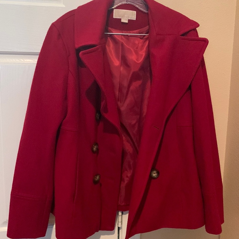 Red jacket double breasted